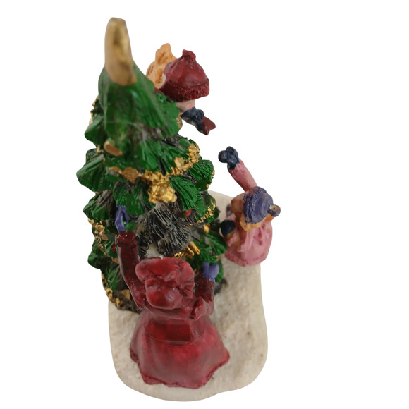 Holiday Time Victorian Family Decorating Christmas Tree Figurine 3.5" w/ Box - Picture 1 of 10